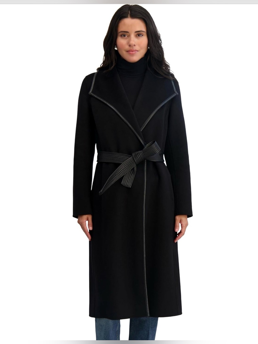 NWOT- T Tahari ‘Eva’ Wool Blend Wrap Coat